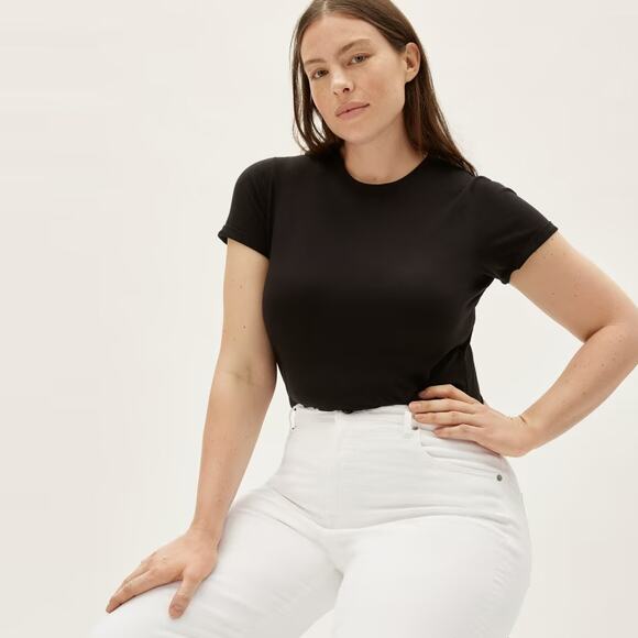 NEW‎ Everlane The Curvy Authentic High Rise Skinny Jean in White Size 33 Reg - Picture 8 of 10
